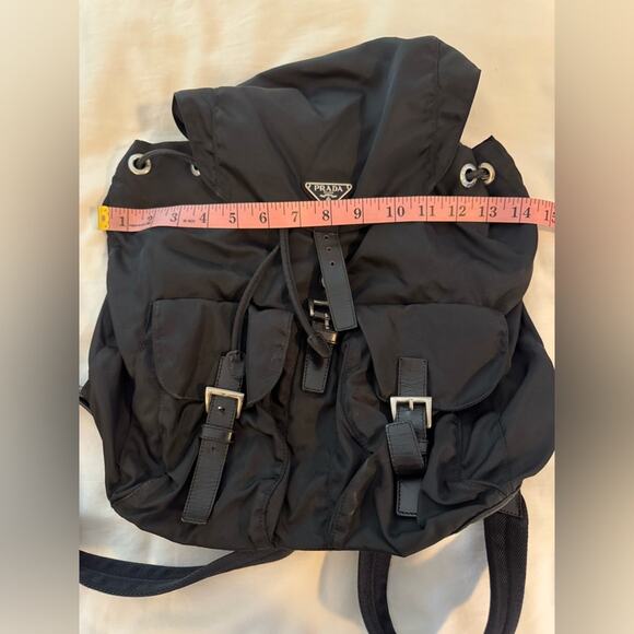 PRADA Tessuto Nylon Saffiano Medium Black Backpack main image 6